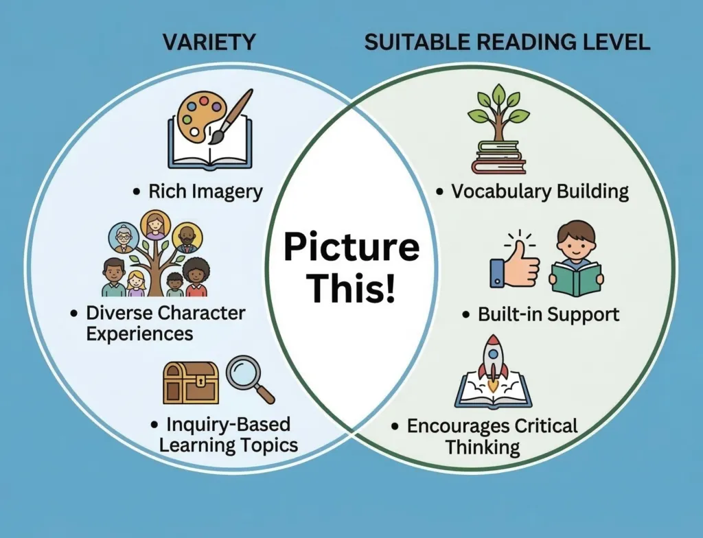 Picture This! — Variety meets Suitable Reading Level Venn diagram